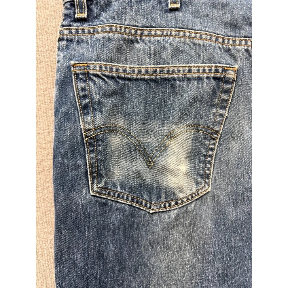 Levis 505 Jeans Mens 40x30 Blue Vintage Fade Distressed Regular‎ Fit